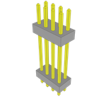 Conn Board Stacker HDR 8 POS 2mm Solder ST Top Entry Thru-Hole Bulk