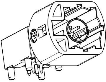 Amphenol-HSDWBRPPCB12B Connector RF HSD Connector, right angle, DIP, HSD+0, 1X1, B Coding with West, Tray, Low Profile