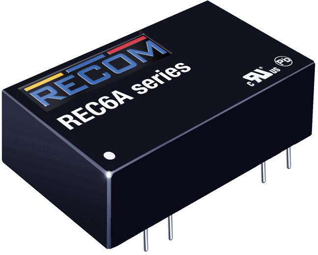 RECOM Power-REC6A-0505SW/H2 Convertidor de CC a CC y módulo del regulador de conmutación Module DC-DC 5VIN 1-OUT 5V 1.2A 6W 8-Pin DIP Module Tube