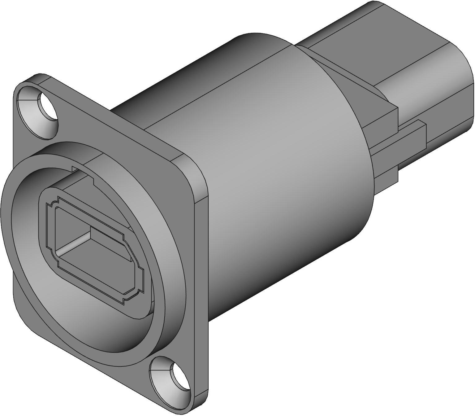Neutrik Group-NA1394-6-W Steckverbinder, Schnittstelle FIREWIRE 6 WITH IEEE 1394 6-POL RECEPTACLES ON BOTH ENDS, NICKEL D-HOUSING