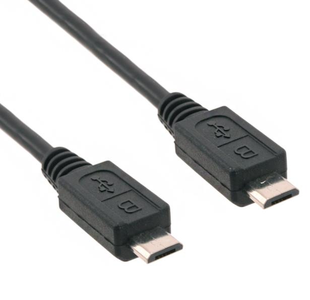 CnC Tech, LLC-102-1082-BL-00050 Cable Assembly USB Cable Assembly USB 0.5m Micro USB Type B to Micro USB Type B 5 to 5 POS M-M 28AWG