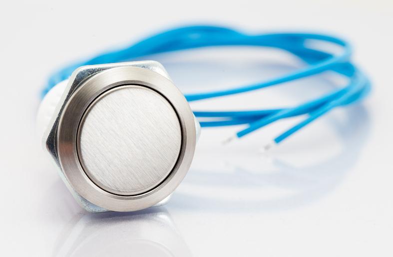 Lumex-W48M-A10N Bouton commutateur poussoir Switch Push Button OFF Mom SPST Flush Round Button 0.25A 48VDC Momentary Panel Mount Wire Lead Bulk