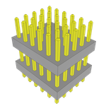 Conn Board Stacker HDR 30 POS 2mm Solder ST Top Entry Thru-Hole Bulk