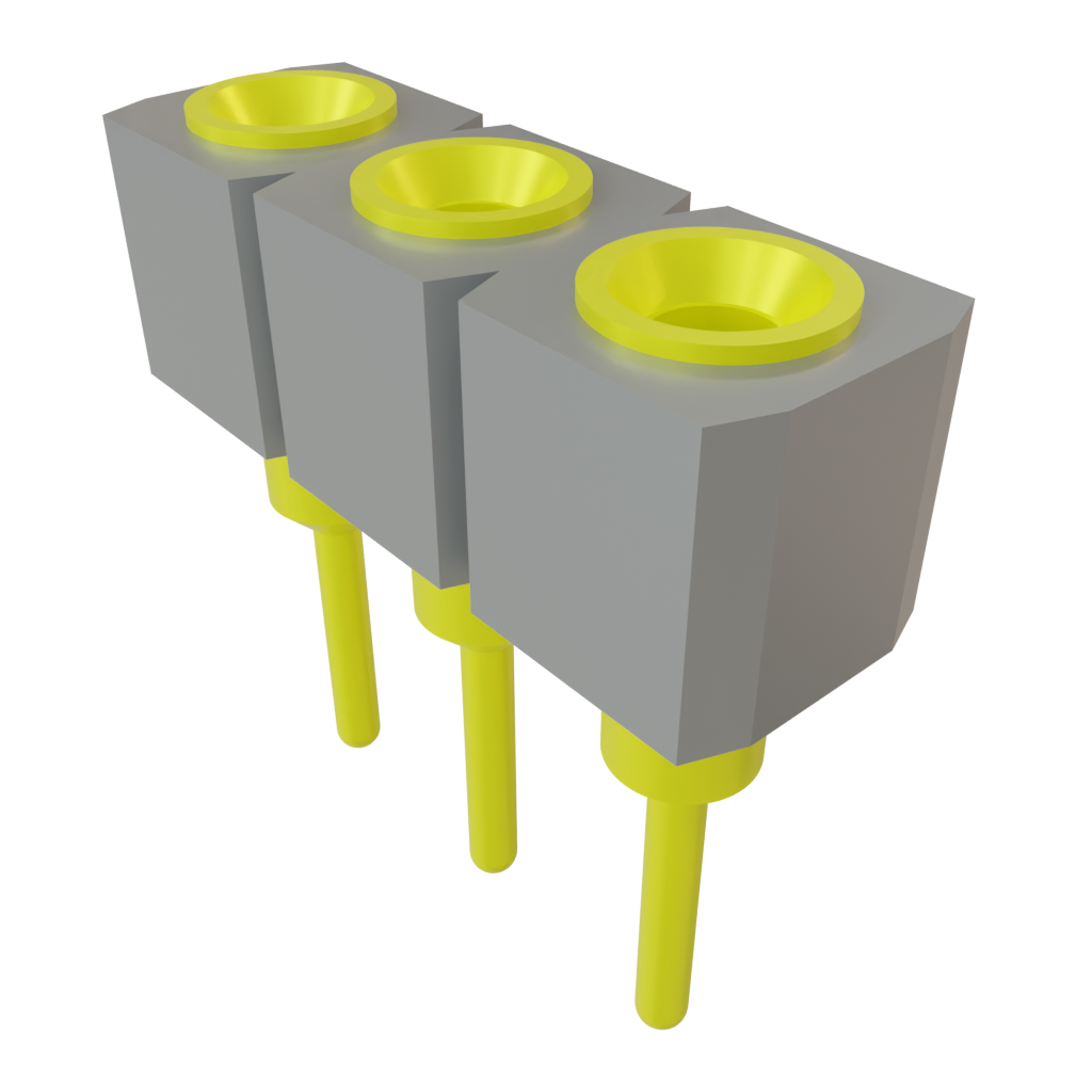 Samtec-SS-103-TT-2 Steckverbinderleisten und Leiterplattenbuchsen Conn Socket Strip SKT 3 POS 2.54mm Solder ST Top Entry Thru-Hole Bulk
