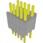 Conn Board Stacker HDR 10 POS 1.27mm Solder ST Thru-Hole Layer