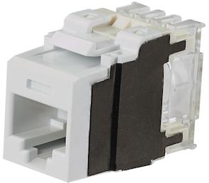 Panduit-NK6X88MWH Steckverbinder, Telefon und Telekommunikation Conn RJ-45 F 8 POS IDT ST Cable Mount 8 Terminal 1 Port Cat 6a