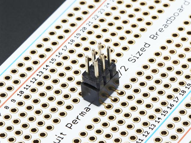 Adafruit Industries-2105 Steckverbinderleisten und Leiterplattenbuchsen Conn Unshrouded Header/Socket Strip HDR/SKT 6 POS 2.54mm Solder ST Thru-Hole