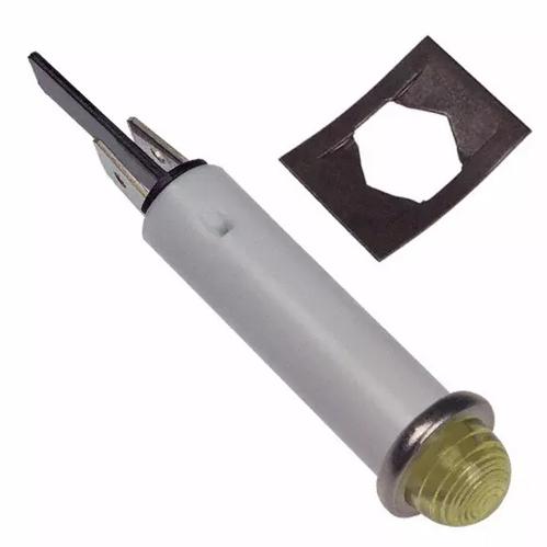 Visual Communications-2191QU7-24V Panel Mount Indicators Panel Mount Indicator Round 0.31" LED 24V Tab YLW