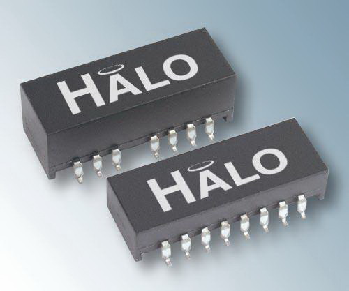 HALO Electronics-TG22-3506NDRL Telecom, Übertrager Telecom Transformer 2(1CT:1CT) 0.9Ohm Prim. DCR 16 Terminal Gull Wing SMD
