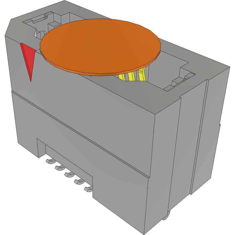 Samtec-ERF8-005-07.0-L-DV-L-K-TR Connector Headers and PCB Receptacles Conn Micro High Speed Socket Strip SKT 10 POS 0.8mm Solder ST Top Entry SMD Edge Rate® T/R