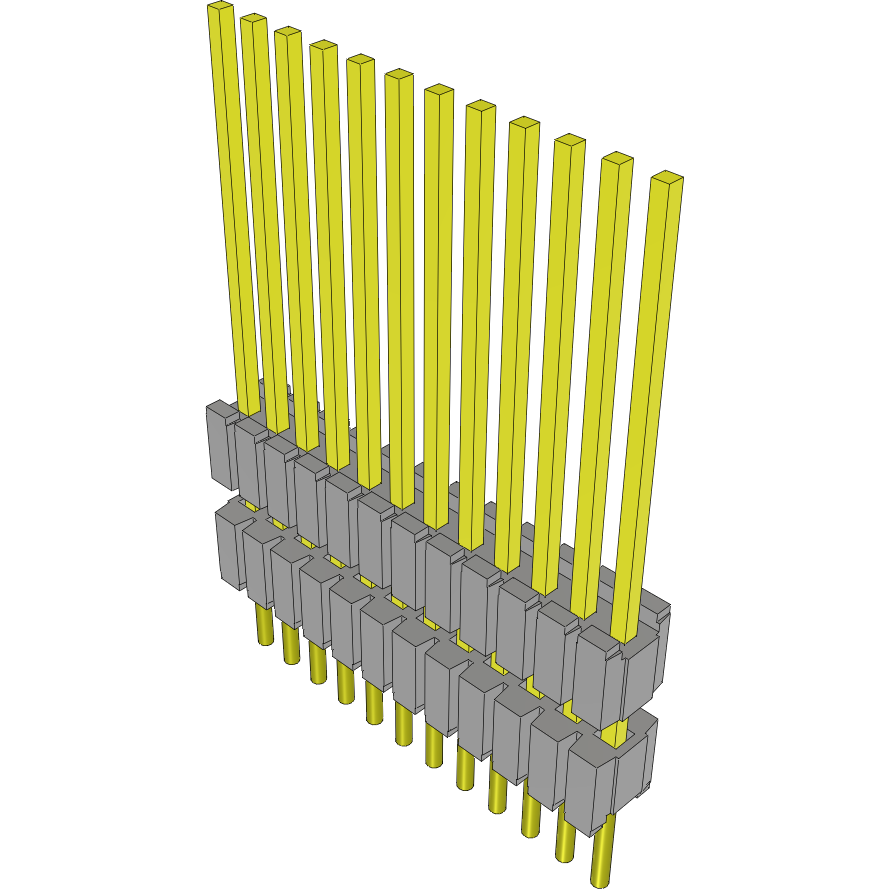 Samtec-HDWM-12-60-G-S-250 Steckverbinderleisten und Leiterplattenbuchsen Conn Board Stacker HDR 12 POS 1.27mm Solder ST Thru-Hole Tube