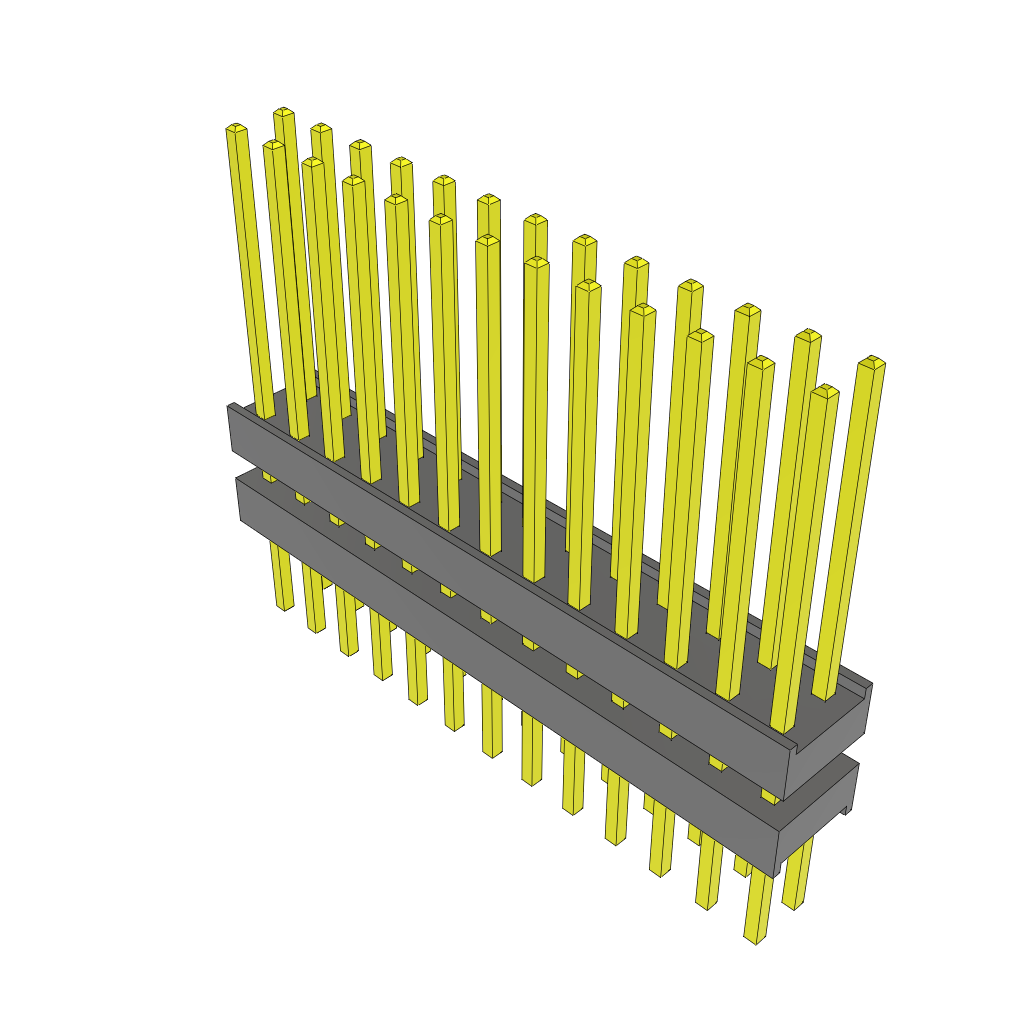 Samtec-ZW-13-11-T-D-570-250 Embases de raccordement et réceptacles PCB Conn Board Stacker HDR 26 POS 2.54mm Solder ST Top Entry Thru-Hole Bulk