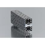 Conn SFP F 40 POS 0.8mm Press Fit RA Thru-Hole 40 Terminal 2 Port SFP Tray