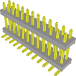 Conn Socket Strip SKT 24 POS 2mm Solder ST Top Entry SMD Tube