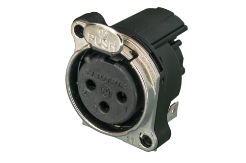 Neutrik Group-NC3FBH2-E Steckverbinder für Audio und Video Conn XLR Connector RCP 3 POS Solder RA Thru-Hole 3 Terminal 1 Port