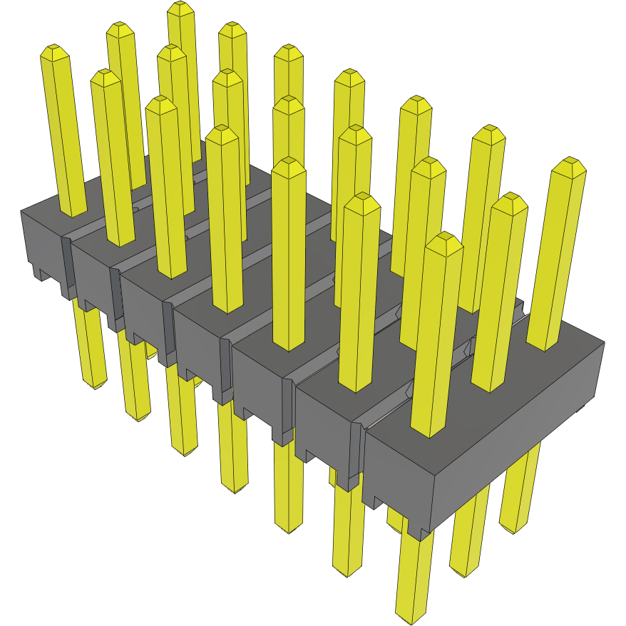Samtec-TSW-107-08-G-T Piastre connettori e prese PCB Conn Unshrouded Header HDR 21 POS 2.54mm Solder ST Top Entry Thru-Hole Bulk