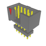 Conn Elevated Shrouded Header HDR 10 POS 2.54mm Solder ST Top Entry Thru-Hole Layer