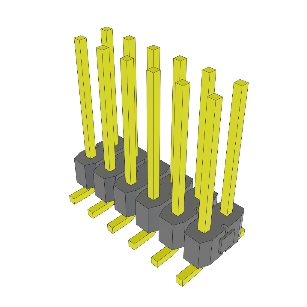 Samtec-TSM-106-03-T-DV-A Connector Headers and PCB Receptacles Conn Unshrouded Header HDR 12 POS 2.54mm Solder ST Top Entry SMD Tube