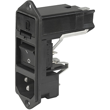SCHURTER-KD14.1101.151 Módulos de entrada de energía Power Entry Module Unfiltered M 3 POS 250VAC 10A Fuse/Switch ST 1 Port