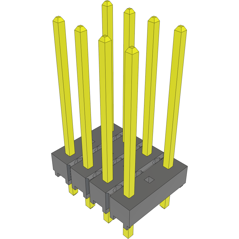 Samtec-HTSW-104-15-G-Q Steckverbinderleisten und Leiterplattenbuchsen Conn Unshrouded Header HDR 8 POS 2.54mm Solder ST Top Entry Thru-Hole Bulk