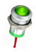 Apem Components-Q12P1CXXR110E Panel Mount Indicators LED Panel Mount Indicator Uni-Color Red 350mcd 2-Pin