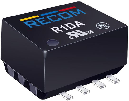 RECOM Power-R1DA-3.30505/P Convertitore da DC a DC e modulo di regolazione della commutazione Module DC-DC 3.3VIN 2-OUT 5V/5V 0.1A/0.1A 1W 7-Pin SMD Module Tube