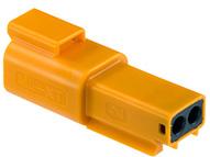 Molex-93444-3208 Einzeladersteckverbinder, Gehäuse Conn Housing RCP 4 POS Crimp ST Cable Mount Orange Bag