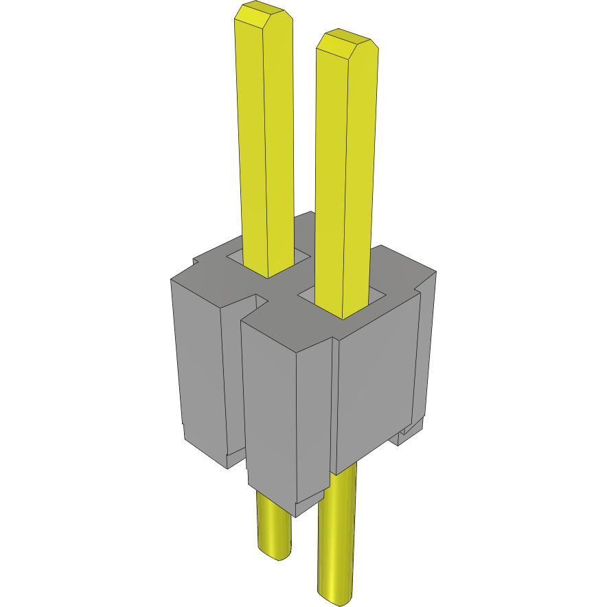 Samtec-MTMS-102-25-T-S-125 Steckverbinderleisten und Leiterplattenbuchsen Conn Unshrouded Header HDR 2 POS 1.27mm Solder ST Top Entry Thru-Hole Bulk