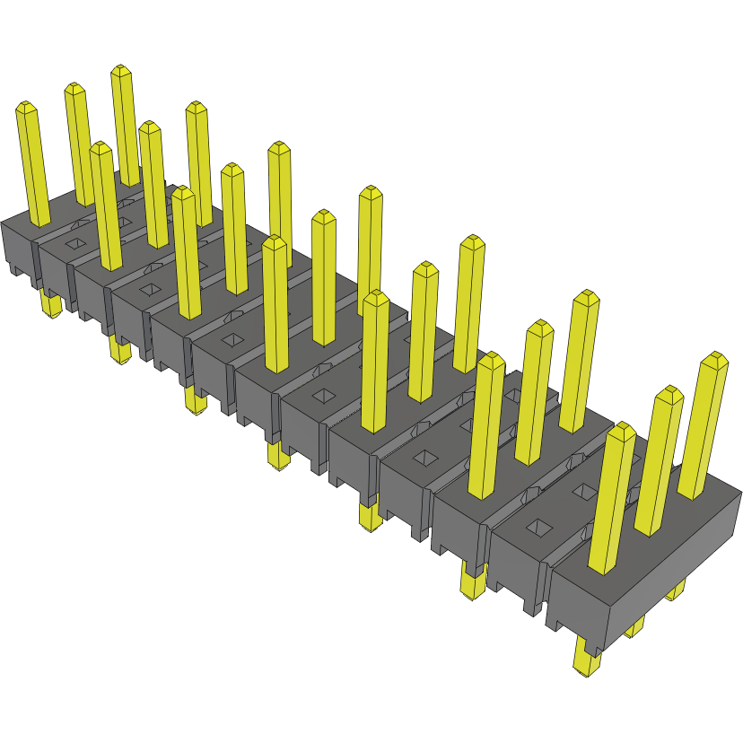 Samtec-TSW-207-07-G-T Steckverbinderleisten und Leiterplattenbuchsen Conn Unshrouded Header HDR 21 POS 5.08mm Solder ST Top Entry Thru-Hole Bulk
