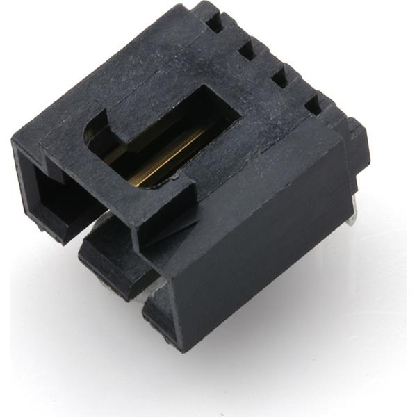 Molex-70553-0108 Steckverbinderleisten und Leiterplattenbuchsen Conn Shrouded Header (4 Sides) HDR 4 POS 2.54mm Solder RA Side Entry Thru-Hole SL Tube