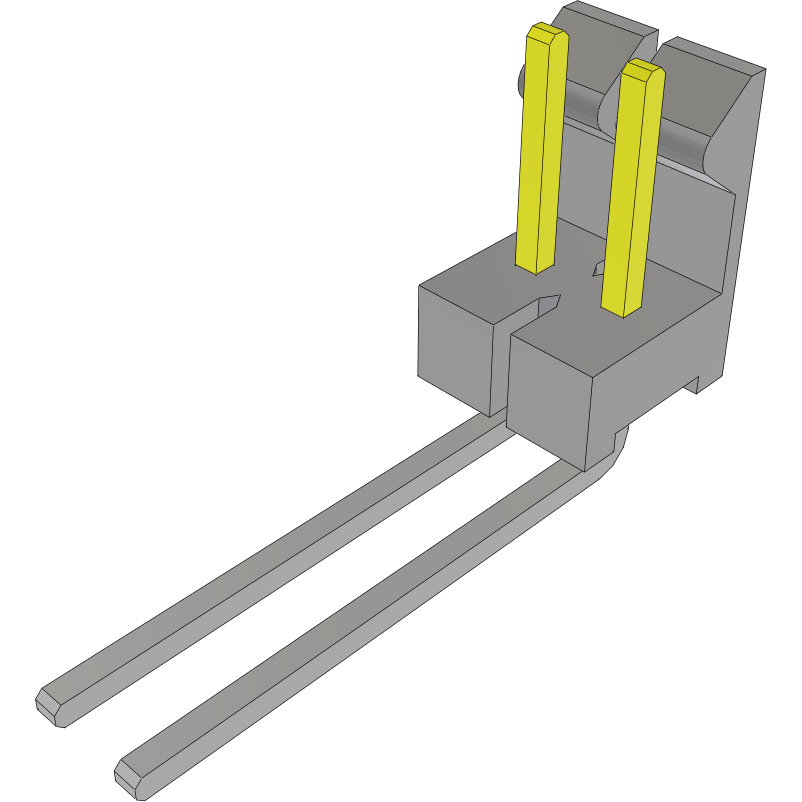 Samtec-LCW-102-11-S-S-230-RA Steckverbinderleisten und Leiterplattenbuchsen Conn Wire to Board HDR 2 POS 2.54mm Solder RA Side Entry Thru-Hole Bulk