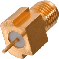 Cinch Connectivity Solutions-142-0751-871 Connector RF Conn SMA 0Hz to 18GHz 50Ohm Solder ST Edge Mount F Gold Over Nickel Over Copper Bulk