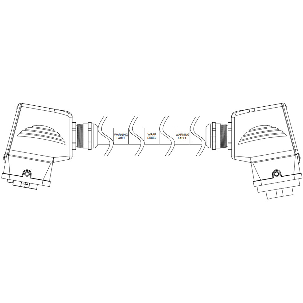 Molex-935990052 Cable Assembly Other GWConnect Metal Heavy Duty Connector S-QD 4/2 Double- Ended Cordset, Male (90) to Female (90), 10