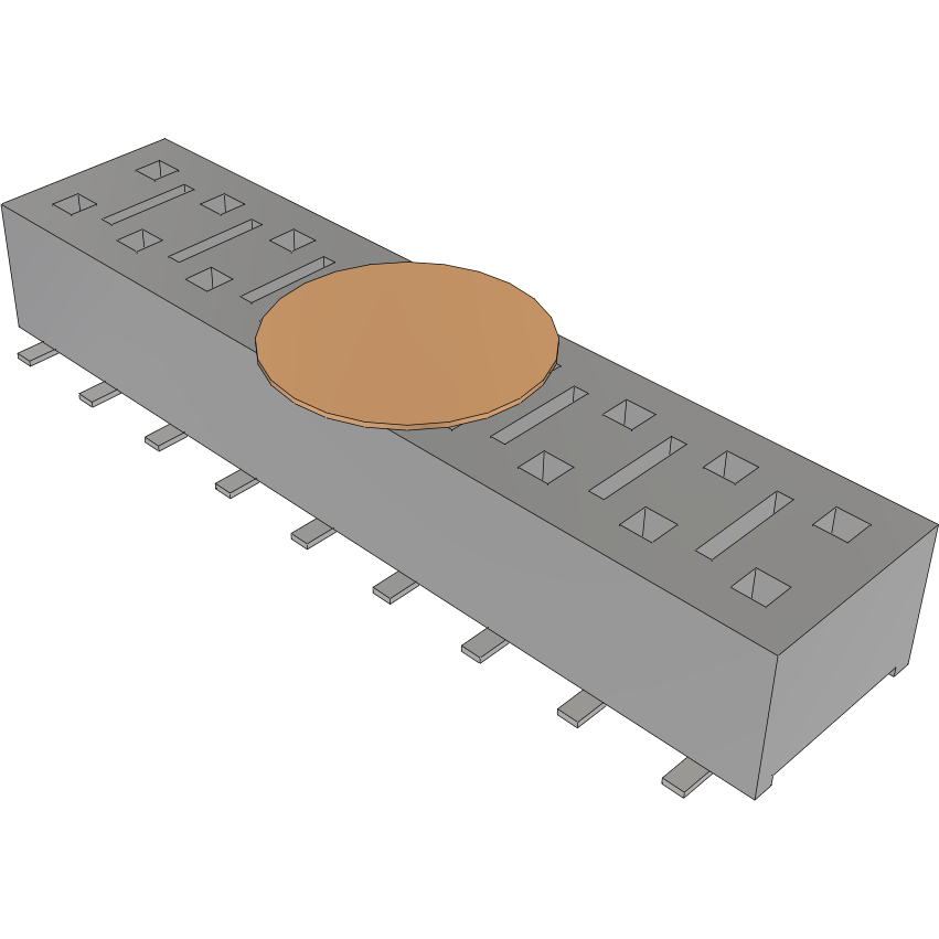 Samtec-HLE-109-02-L-DV-A-K Steckverbinderleisten und Leiterplattenbuchsen Conn Socket Strip SKT 18 POS 2.54mm Solder ST SMD Tube