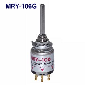 NKK Switches-MRY106G Switch Rotary Switch Rotary SP6T 6 Knob Shaft PC Turret 3A 125VAC 30VDC