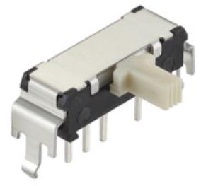 ALPS ALPINE CO., LTD-SSSS91A601 Schiebeschalter Switch Slide SP3T Side Slide 0.1A 12VDC 10000Cycles PC Pins Bracket Mount/Through Hole Bulk