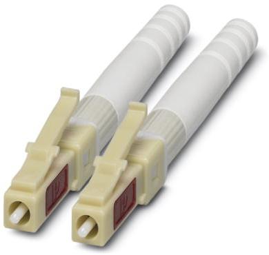 PHOENIX CONTACT-1411052 Steckverbinder, LWL LC duplex connector, with long bend protection, for multi-mode 50/125 m, beige