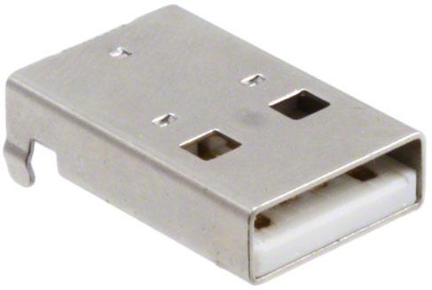 CnC Tech, LLC-1002-016-01101 Connector USB Conn USB 2.0 Type A PL 4 POS 2mm/2.5mm Solder RA SMD 4 Terminal 1 Port