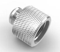 Tensility International-55-00184 Connector Accessories Cap, M8 Plug, 10XL11mm, Brass, Nickel Plated