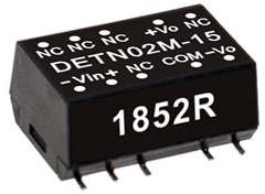 Mean Well Enterprises-DETN02N-12 DC/DC-Wandler und Spannungsreglermodul Module DC-DC 24VIN 2-OUT -12V/12V -0.084A/0.084A 2W 10-Pin SMD Module Tube