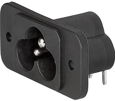 SCHURTER-4300.01 Steckverbinder Conn Power M 3 POS Solder ST Flange Mount 3 Terminal 1 Port