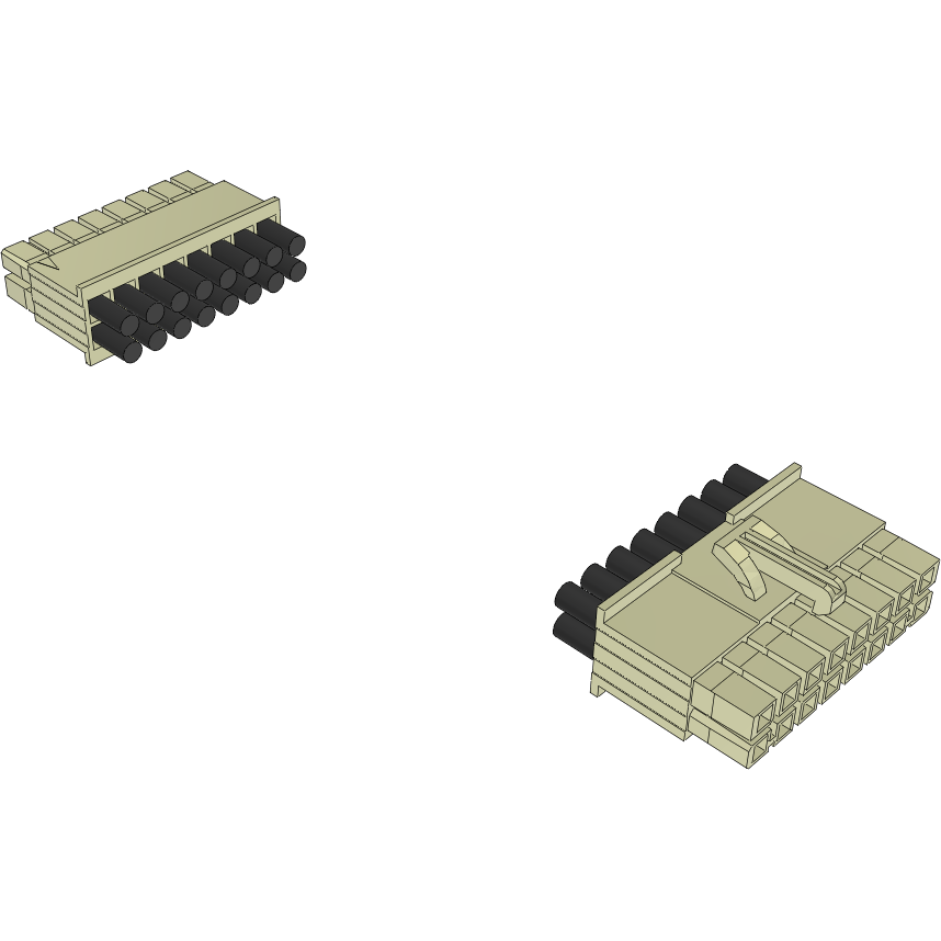 Samtec-PMSD-08-16-K-13.00-D-LDX Cable Assembly AC Power Cable Assembly 0.33m Power to Power 16 to 16 POS SKT-SKT Crimp-Crimp 16AWG