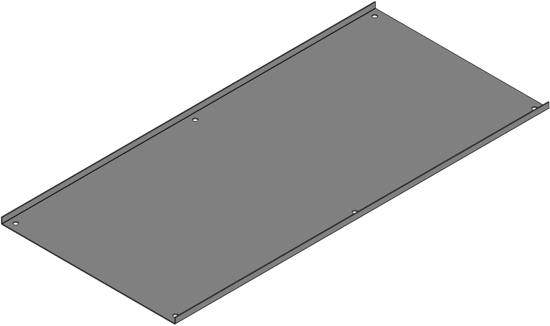 Hammond Manufacturing-18P4521 null Inner Panel, Steel, White, Galvanized, 45 In Length, 21 In Width