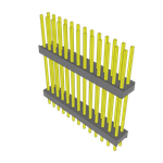 Conn Board Stacker HDR 26 POS 2.54mm Solder ST Top Entry Thru-Hole Bulk