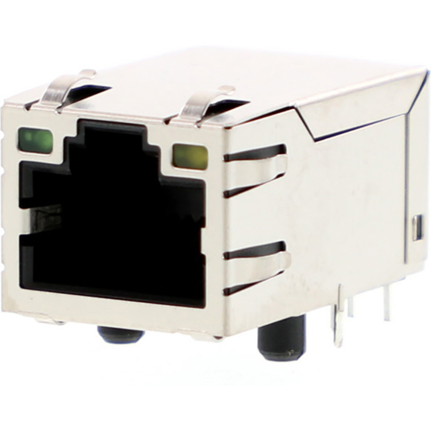 Molex-0480250002 Steckverbinder, Telefon und Telekommunikation Conn RJ-45 RCP 8 POS 2.54mm Solder RA Thru-Hole 12 Terminal 1 Port Cat 5 Tray