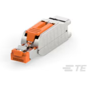 TE Connectivity-2383216-2 Connector Telephone and Telecom Connector RJ-45 8 Position Straight Cable Mount Cat 5e