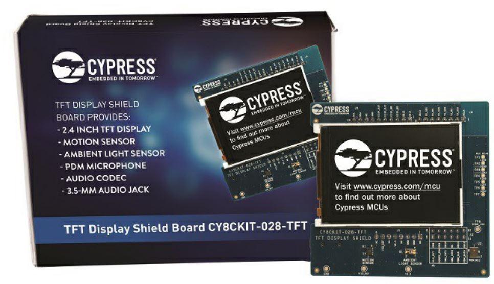 Infineon Technologies AG-CY8CKIT-028-TFT Development Kits and Tools TFT Display Shield Board