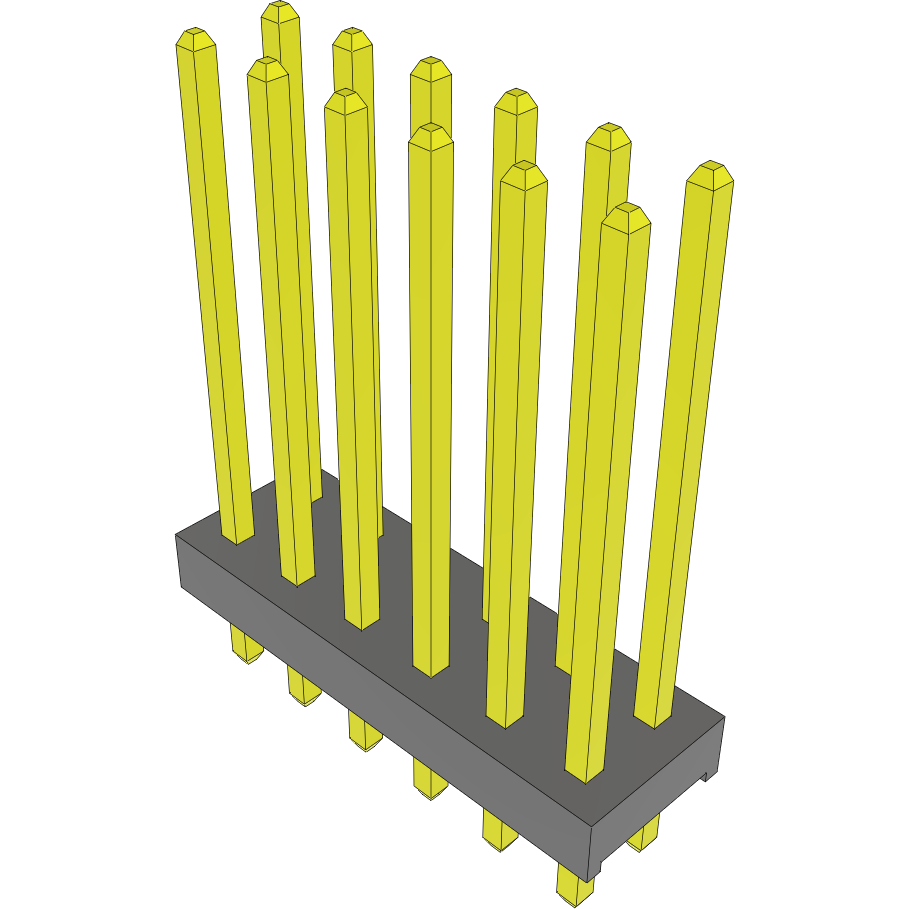 Samtec-MTMM-106-11-S-D-450 Steckverbinderleisten und Leiterplattenbuchsen Conn Unshrouded Header HDR 12 POS 2mm Solder ST Top Entry Thru-Hole Bulk