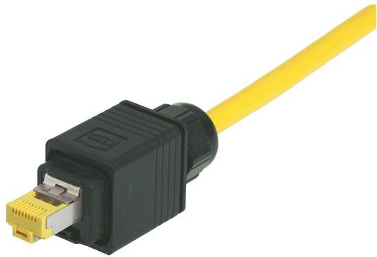 HARTING-09352250421 电话及电信连接器 Conn RJ-45 PL 8 POS IDT ST Cable Mount 8 Terminal 1 Port Cat 6
