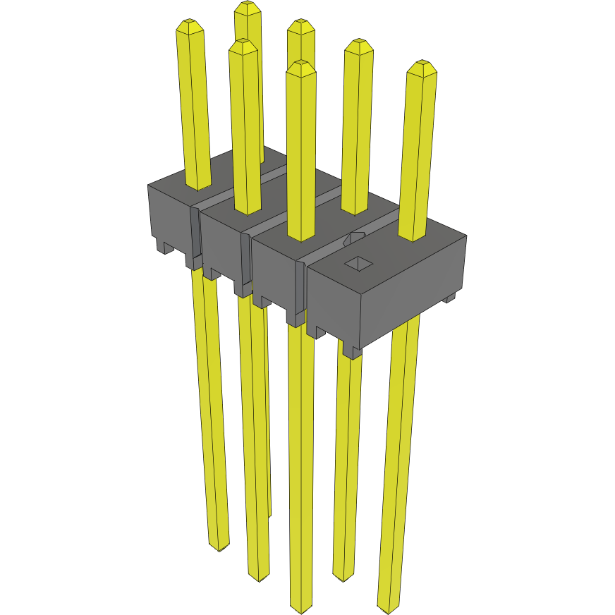 Samtec-TSW-104-11-G-D-007 Piastre connettori e prese PCB Conn Unshrouded Header HDR 8 POS 2.54mm Solder ST Top Entry Thru-Hole Bulk